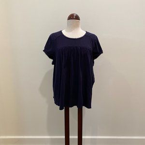 Women's Size US 16 Navy Blue Bohemian Top by Boden